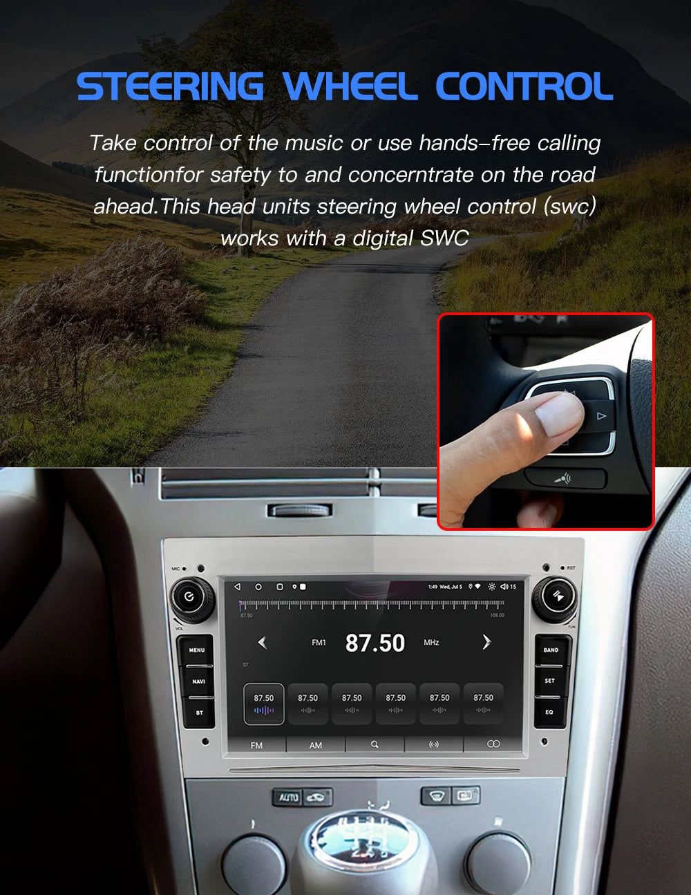 Kapud 7'' Android 12 Carplay AUTO For Opel Astra Stereo Antara Zafira Corsa Combo Vectra Car Radio Multimedia Video Player GPS