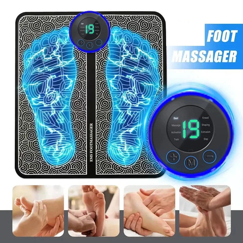 Portable Massage Foot Pad Massage Patch Massage Pen Cervical Neck and Back Full Body Massage Combination Set