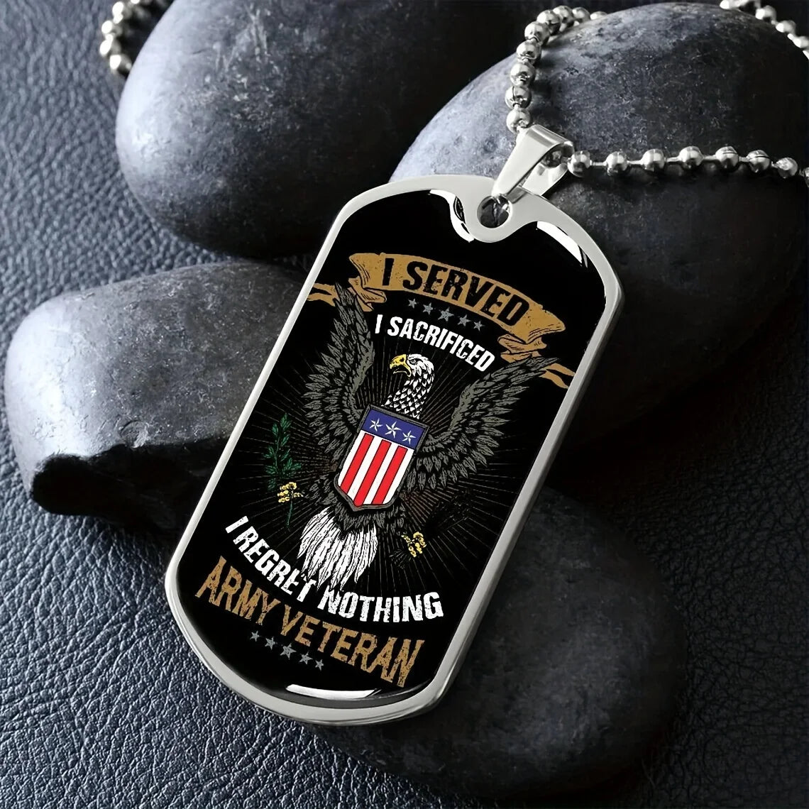 Military Tag Pendent Necklace For Men, Anniversary Graduation Father's Day Birthday Gifts