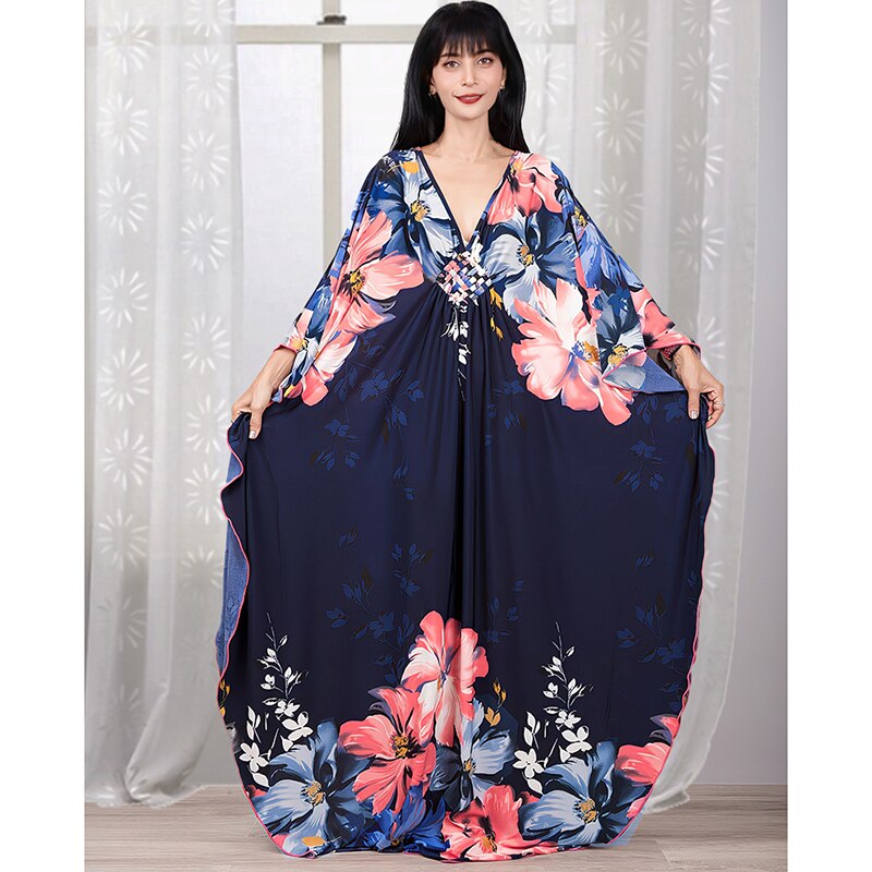 New Cover-up Over size Print Bohemian Maxi Dress Summer Swimsuit Cover Up 2023 Robe De Plage Pareos Long Dress BeachwearTunic - RY MARKET PLACE