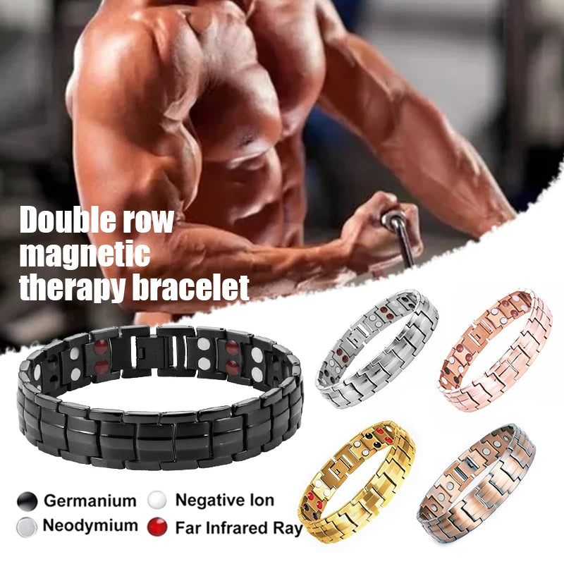 Men Jewelry Magnetic Therapy Element Slimming Weight Loss Bracelet for Men Anti-fatigue Healing Hematite Bracelet Jewelry Gifts