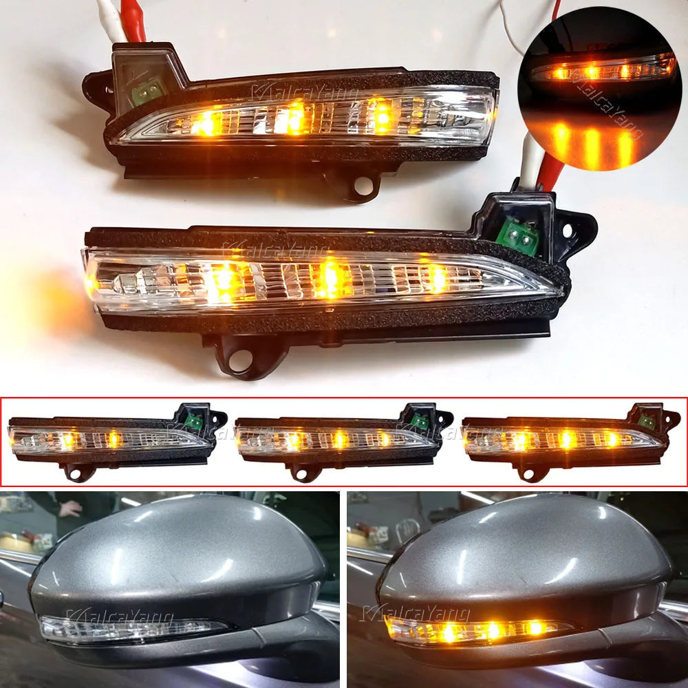 2Pieces Turn Side Rearview Mirror Signal Blinker Flasher Light Lamp For Ford Mondeo Fusion 2013 2014 2015 - 2020 Car Accessories