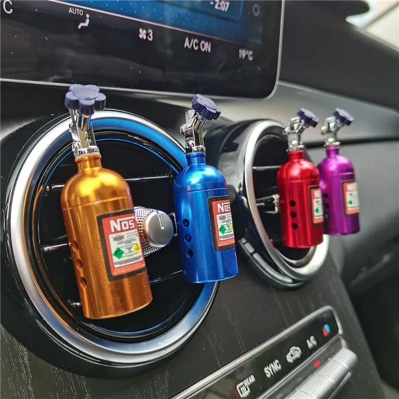 NO S Car Air Freshener Blue Billet Aluminium Scent Car Air Vent Perfume Fragrance Refill Freshener Car Accessories Decorate