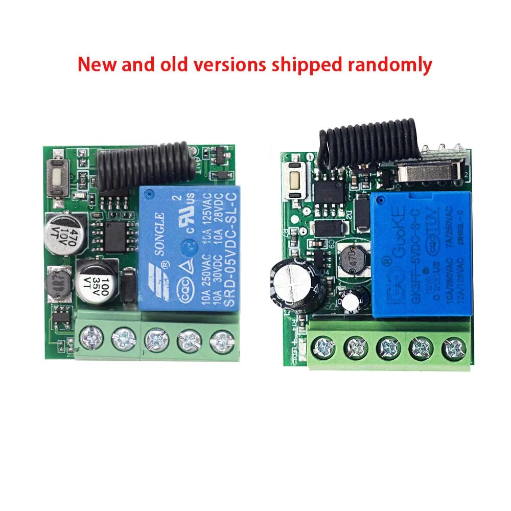 433Mhz DC 12V 5V-60V 1CH Universal Wireless Remote Control Switch Relay Receiver Module RF Transmitter 433Mhz Remote Control