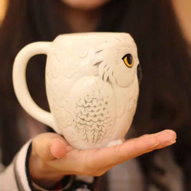 New Magician Boy Owl Mug Ceramic Cup School of Witchcraft and Wizardry Admission Letter Messenger Cup Gifts Animal Coffee Cups