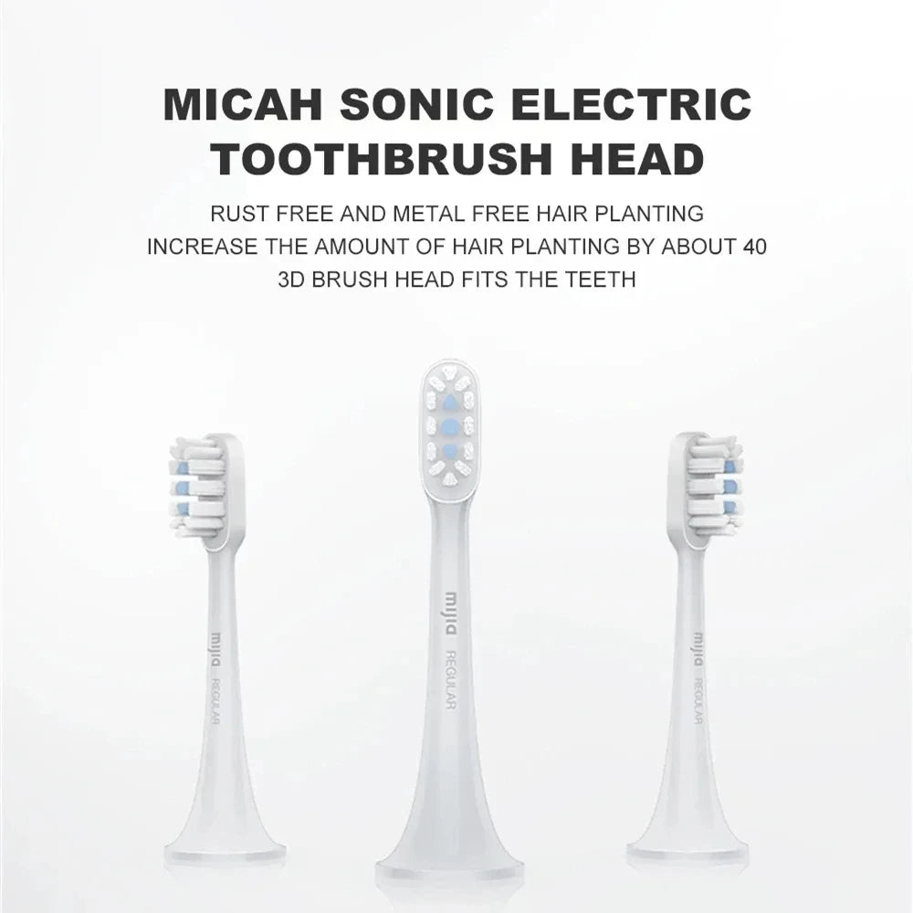 Original Xiaomi Mijia T300 T500 T100 Toothbrush Head Ultrasonic Electric Toothbrush Head Replacement Toothbrush Nozzles 3 Pcs