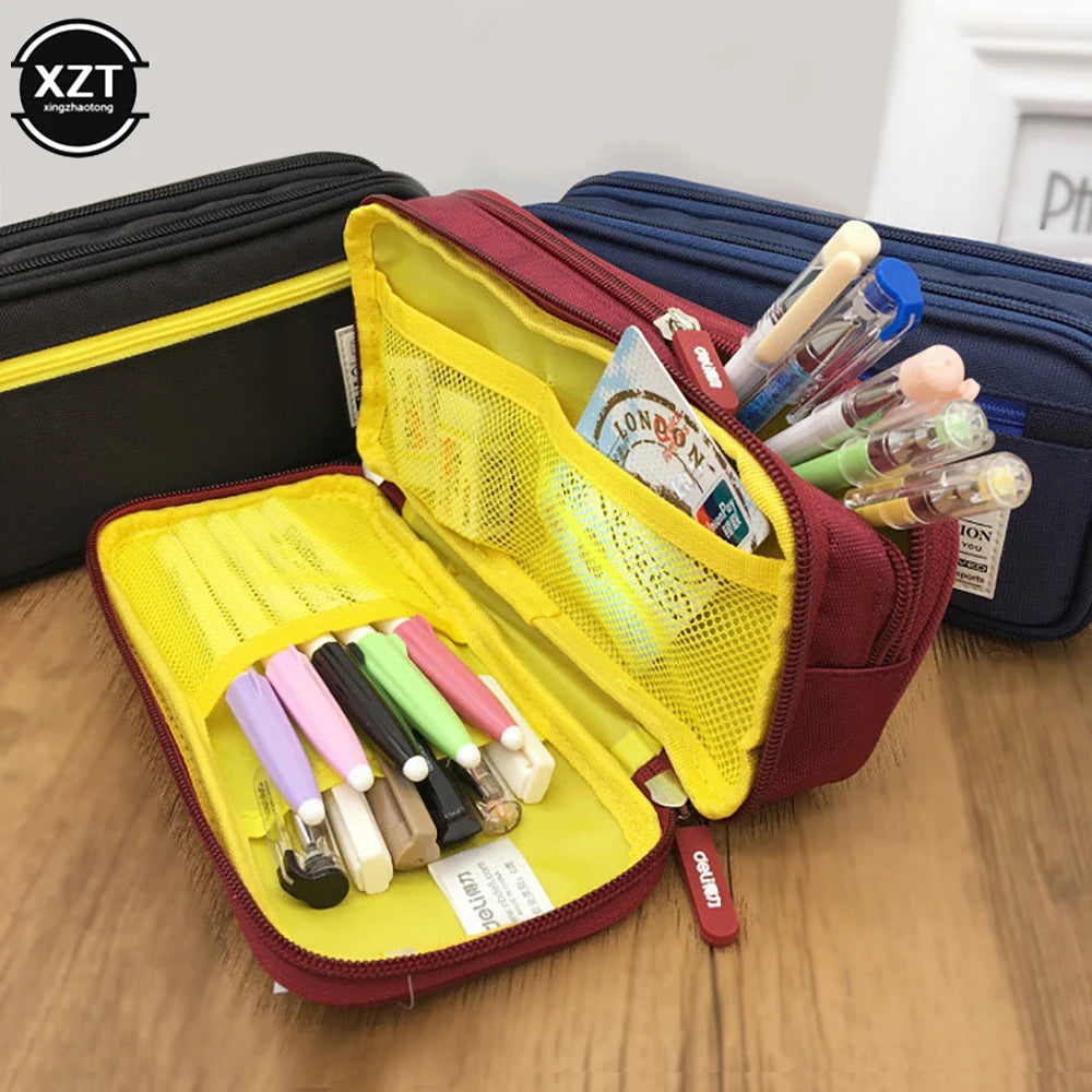 Large Capacity Pencil Case Stationery Cute Boys Girls Gift Pen Bag Pen Box Pencil Cases Storage Student School Office Supplies