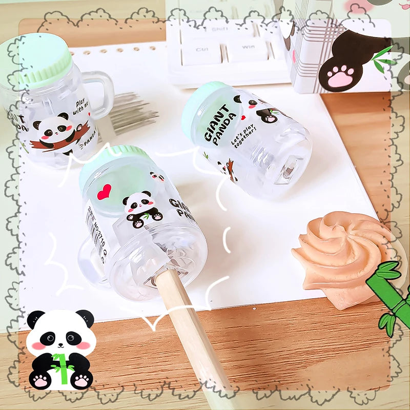 Office supplies school equipment kawaii stationery items School supplies cute panda cup shape pencil sharpener for child