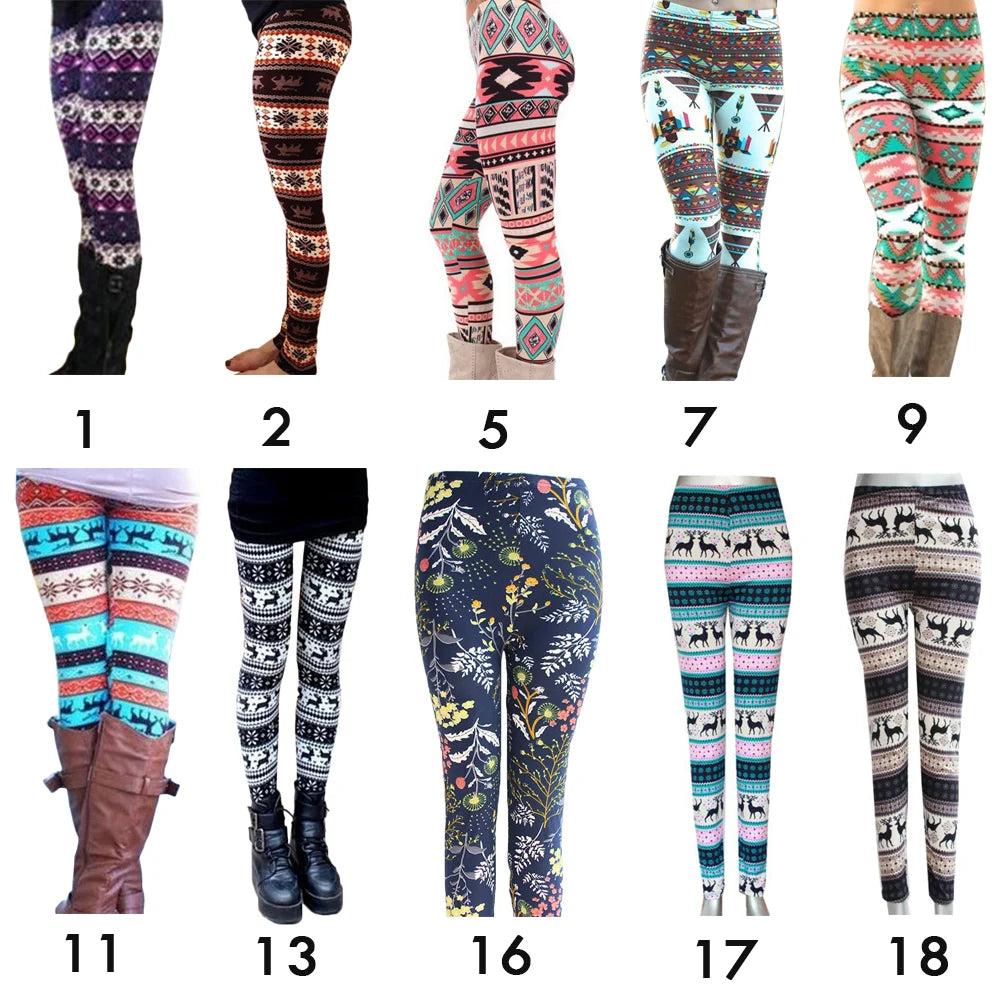 1pcs Christmas Print Women's Pants Fashion High Waist Leggings Winter  Long Pants Women's Trousers Clothes For Women Clothing