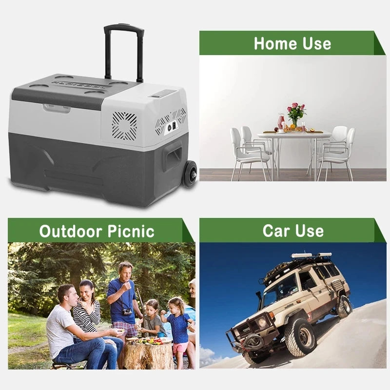 Alpicool CX30/40/50L Portable Car Refrigerator Freezer Cooler Auto Fridge Compressor Quick Refrigeration Home Icebox with Roller