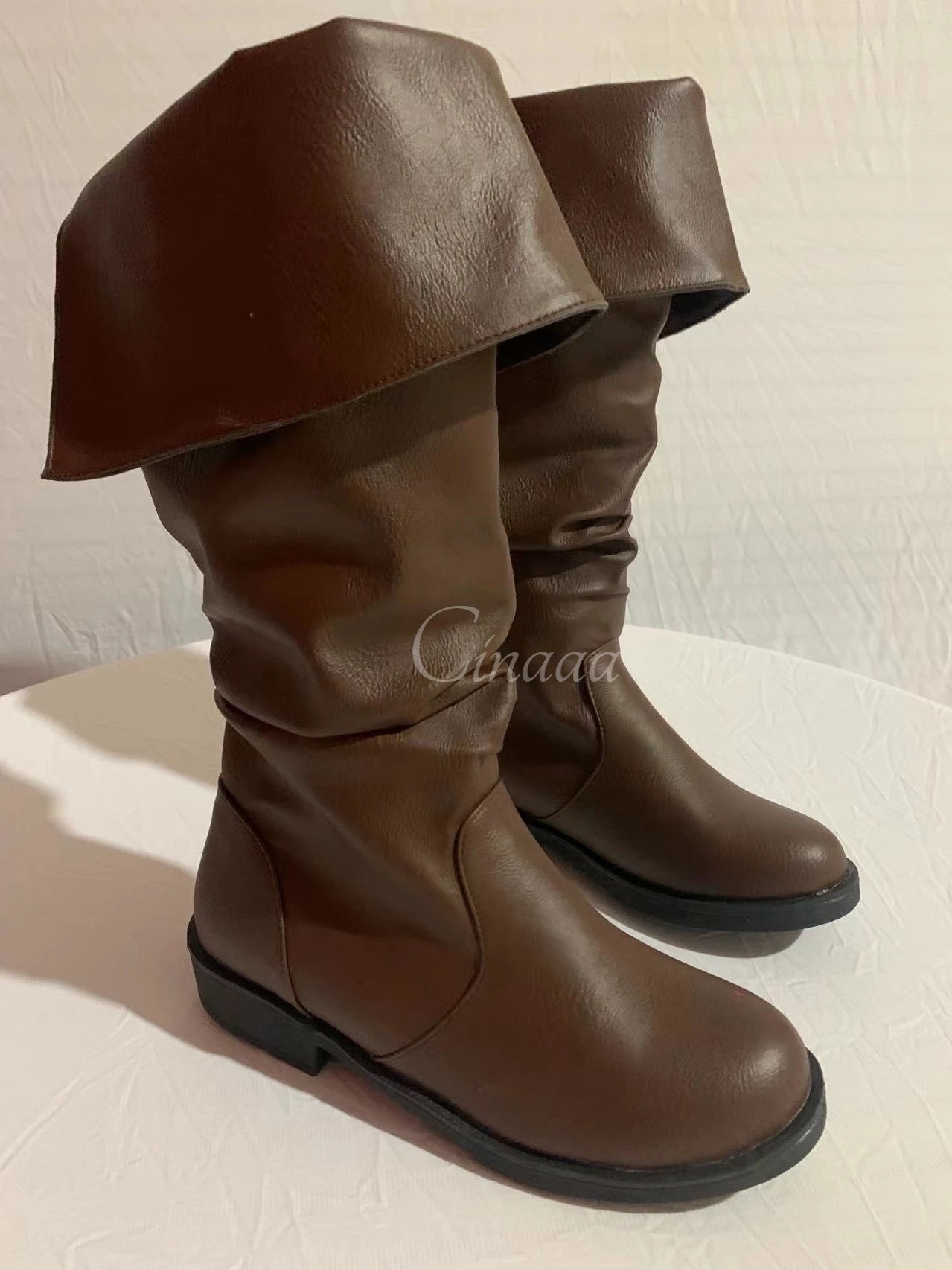 Medieval Men Knight Prince Cosplay Gothic Retro Punk Leather Boots Halloween Carnival Stage Party Props Shoes Elf Vintage Boot