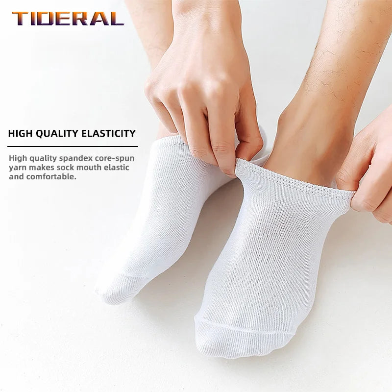 5 Pairs Men's Invisible Socks Slippers Cotton Silicone Non-slip Summer No-show Male Ankle Socks Casual Breathable Thin Boat Sock