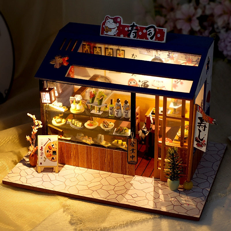 Doll House Minature Dollhouse Accessories Window Furniture Lighting Kit Puzzle Building for Children Toys Birthday Gift TD35 - RY MARKET PLACE