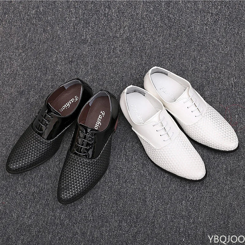 New Men White Formal Shoes High Heels Oxfords Soft Mocassin Homme Chaussure Height Increase Dress Driving Boat Shoes Gommino