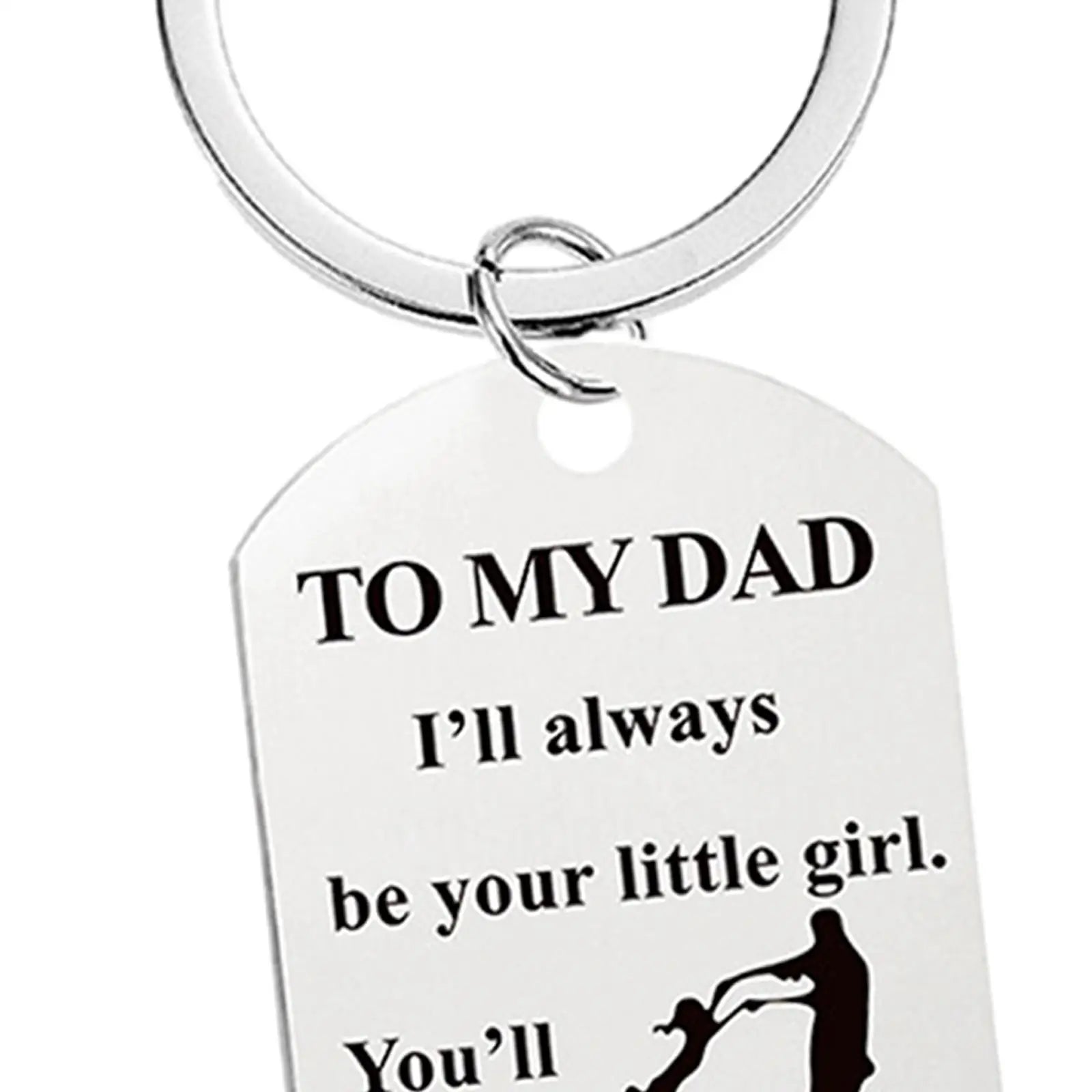 Keychain Key Rings Holder Father's Day Gift Simple Charm Daughter Father's Day Keychain for Father Anniversary Men Husband Daddy