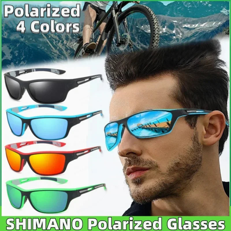 NEW Original Shimano sunglasses for men and women Outdoor sports Fashion HD polarized glasses can be matched with glasses