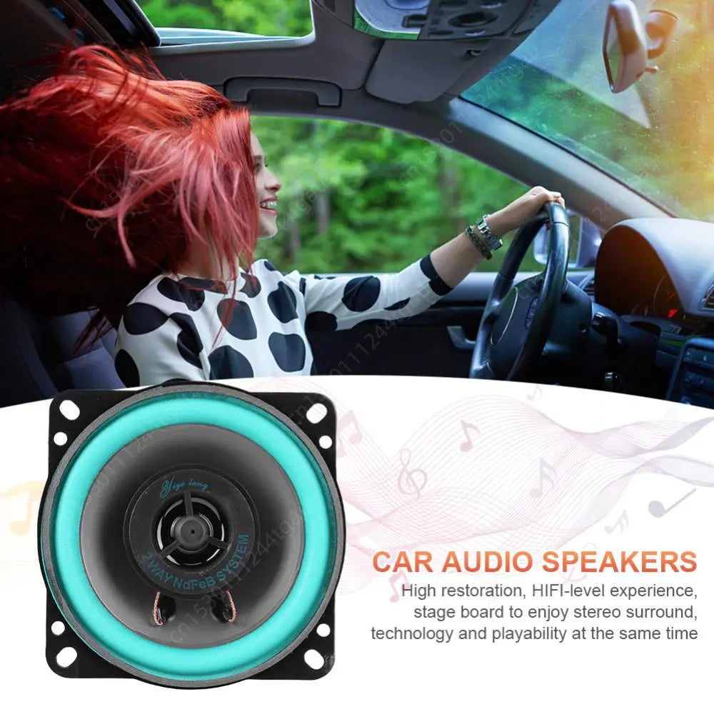 4/5/6 Inch HiFi Coaxial Subwoofer 100W/160W Car Audio Music Stereo 12V Full Range Speaker Sensitivity 92dB Car Subwoofer Stereo