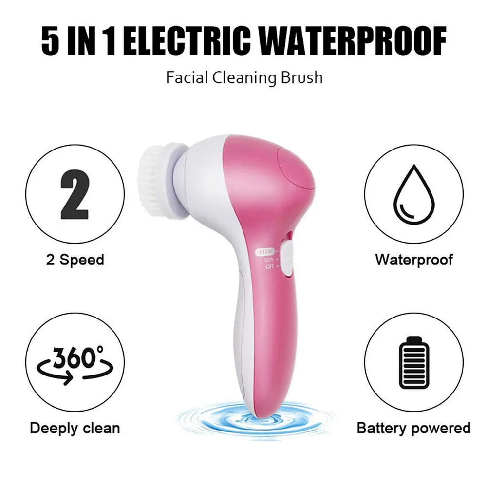 Electric Facial Cleaning Brush, Facial Cleaning Machine, Spa Skin Care Massager, Clove Cleaning, Faci Cleaning Tools