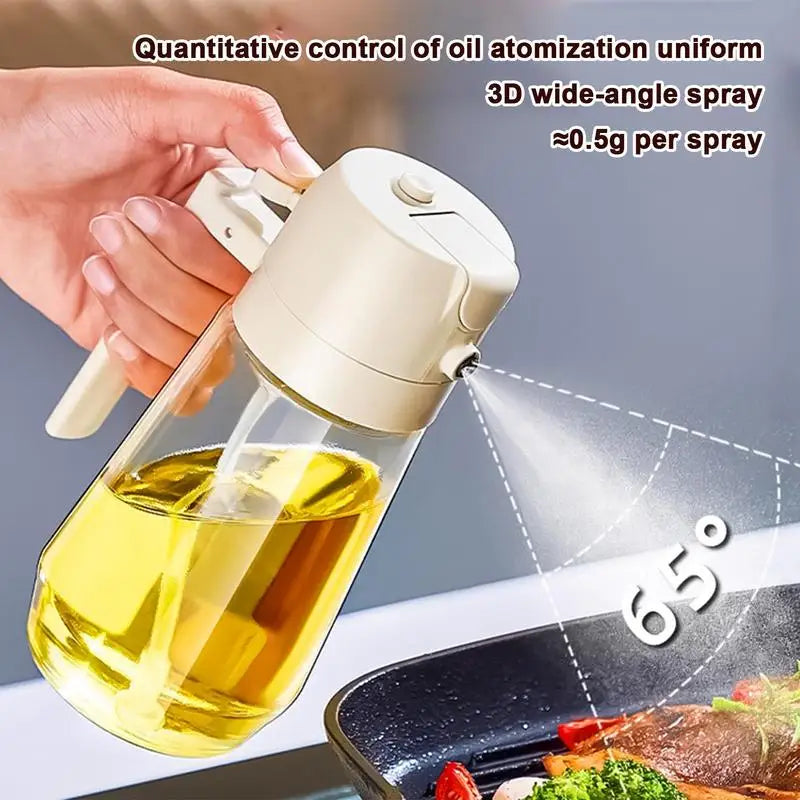 NEW Oil Spray Bottle 470ml High Borosilicate Glass Cooking Oil Dispensers Olive Oil Sprayer Mister for kitchen Salad Baking