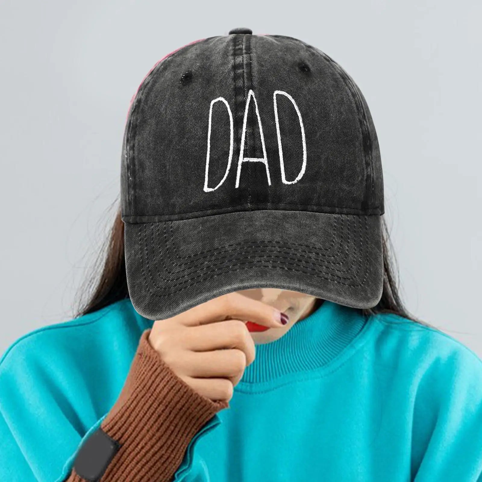 Dad Embroidered Baseball Hat Fashion Thoughtful Father's Day Gifts Golf Cap Sun Hat for Beach Trips Hiking Backpacking Fishing