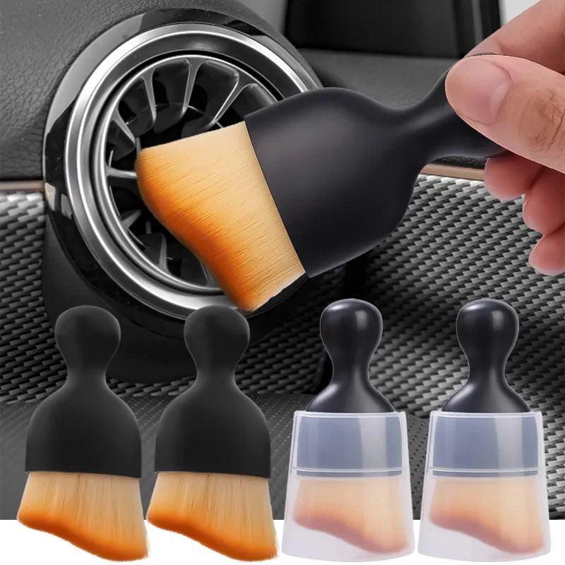 Car Interior Cleaning Brush with Casing Center Console Air Conditioning Outlet Cleaning Brush Car Cleaning Tools Car Accessories