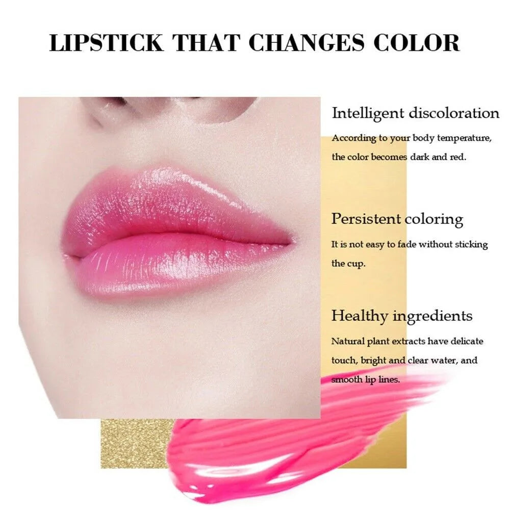 1 Pcs Aloe Vera Magic Lip Balm Color Change Natural Moisture Lipstick Temperature Nutritious Safe Ingredients Care Makeup Lips