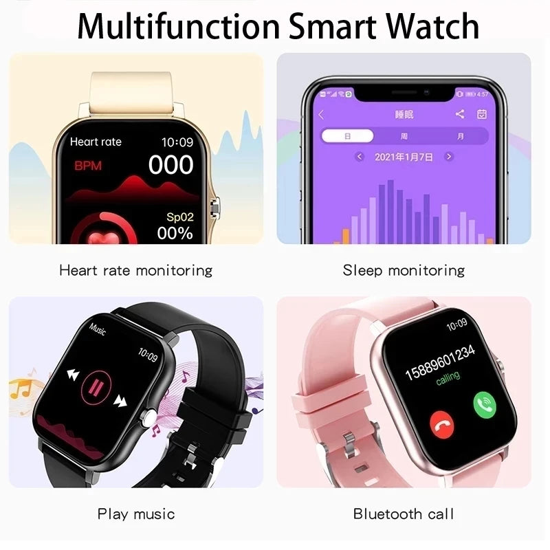 2023 New Smart Watch Women Bluetooth Call Watch Fitness Tracker Waterproof Sport Smart Clock Fashion Ladies Men Smartwatch Woman