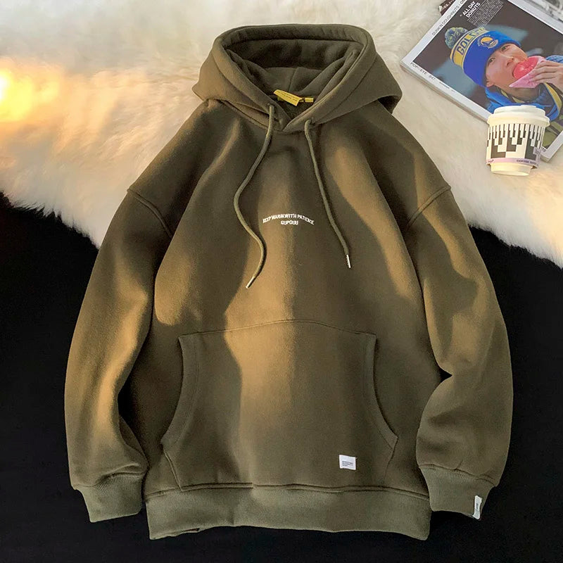 Privathinker Winter Thicken Women Letter Hoodies Fashion Warm Fleece Loose New Brand Unisex Pullovers Korean Female Sweatshirts