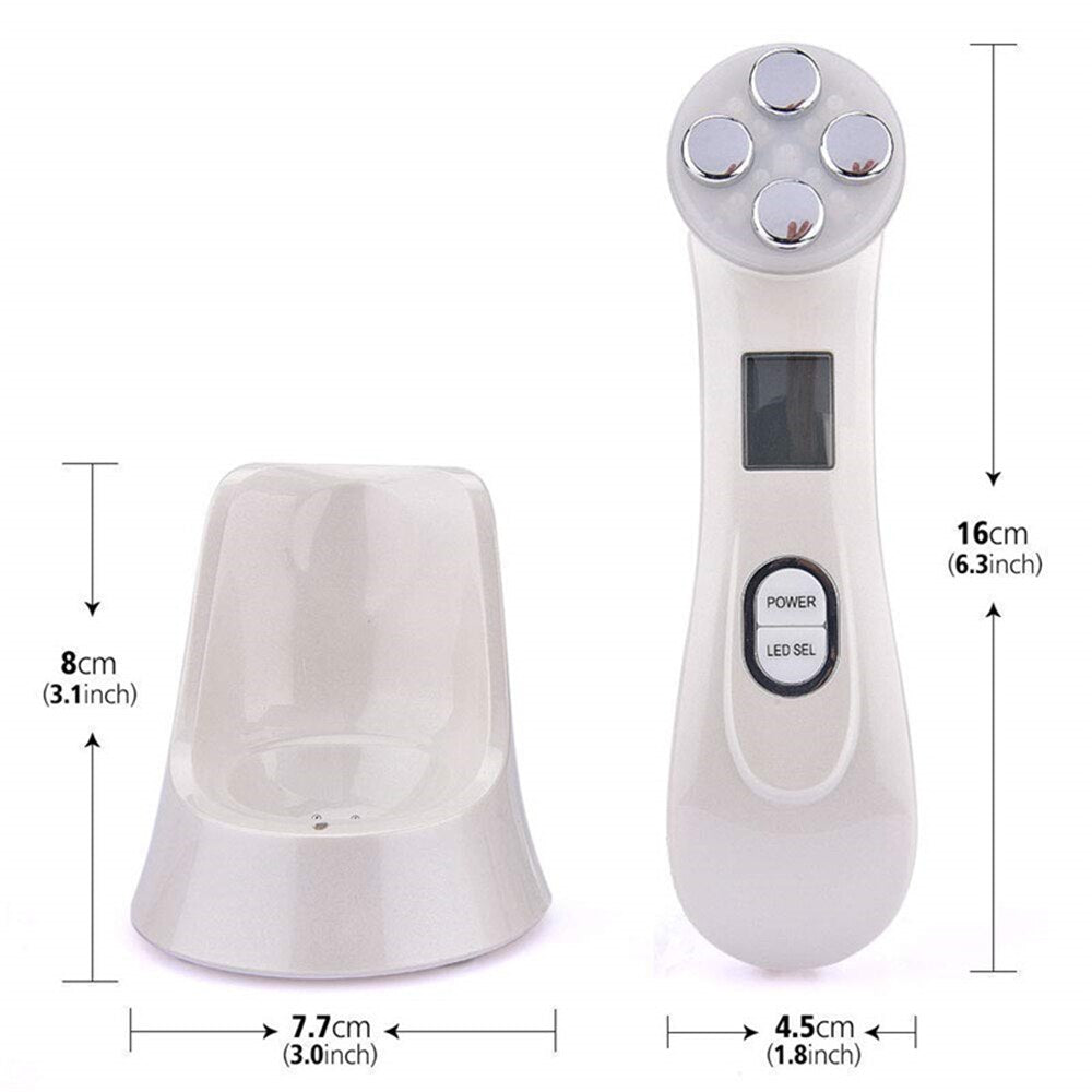 5 in 1 Mesotherapy Electroporation RF Radio Frequency Facial Beauty Device Face Lifting Face Care Skin Tightening Rejuvenation - RY MARKET PLACE