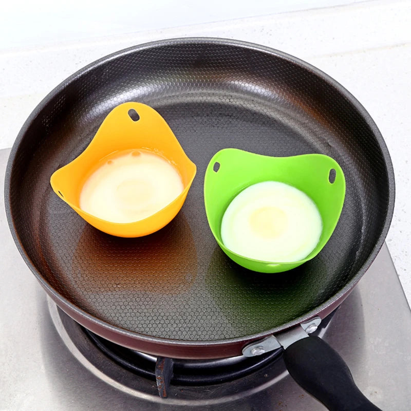 4PCS Silicone Egg Poacher Poaching Pods Pan Mould Egg Mold Bowl Rings Cooker Boiler Kitchen Cooking Tool Accessories Gadget