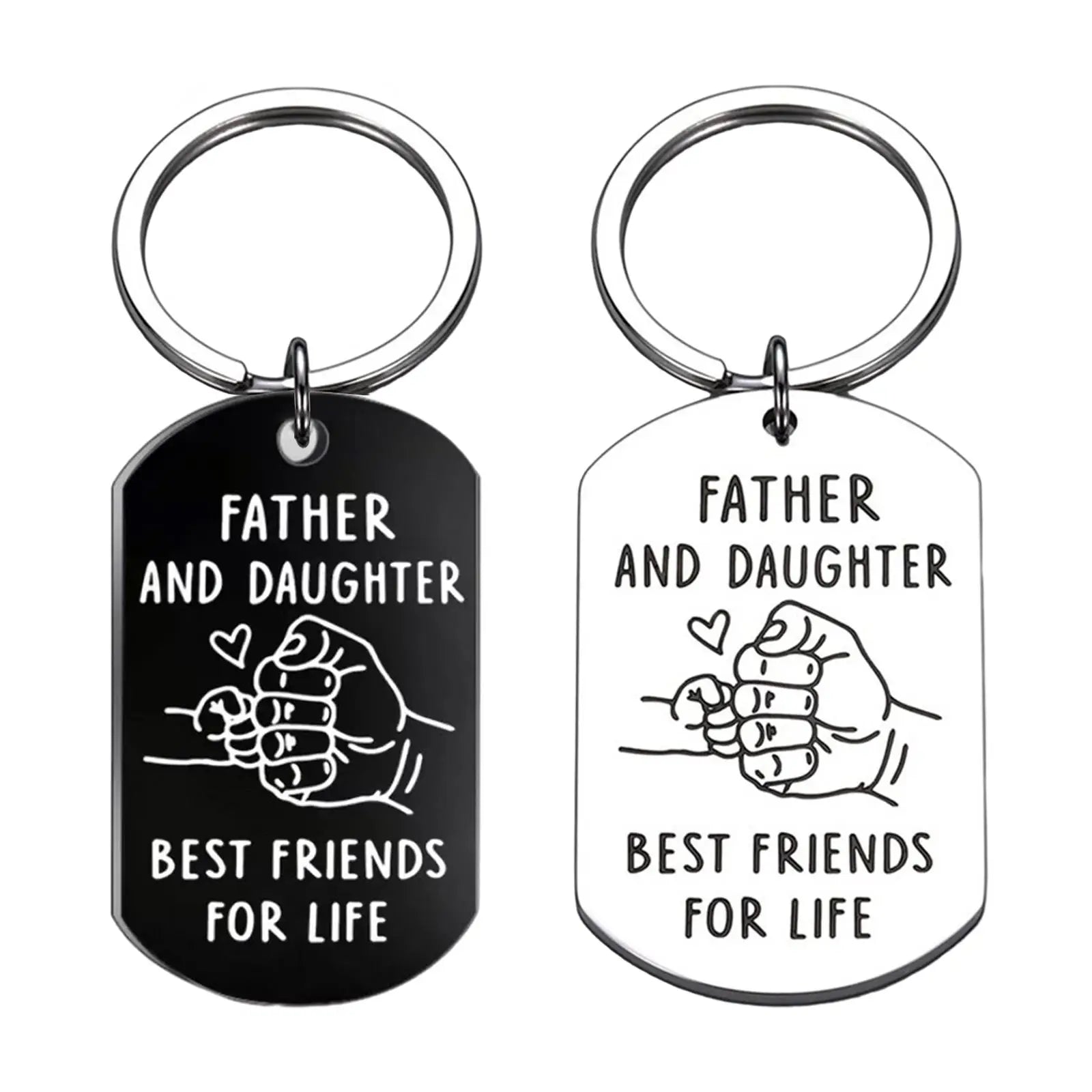 Keyring Holder Jewelry Accessory Dad Gifts from Daughter Son Father's Day Gift for Dad Husband Daddy Step Dad Birthday Gifts