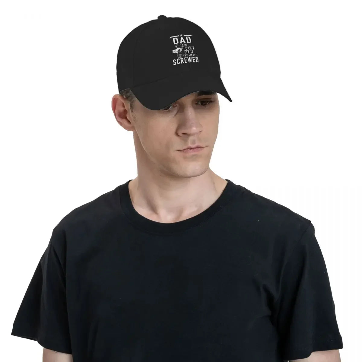 Funny Father's Day Gift If Dad Can't Fix It We Are All Screwed Baseball Cap Bobble Hat Golf Hat Man Baseball Men Women's