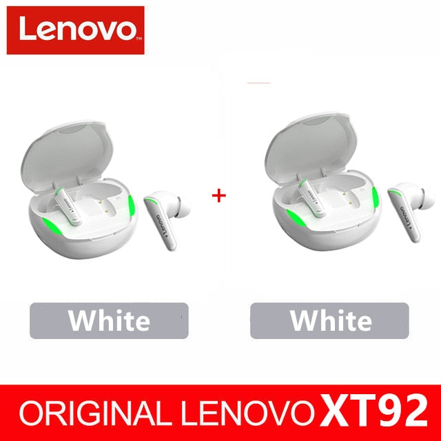 Lenovo XT92 TWS Gaming Earbuds Low Latency Bluetooth Earphones Stereo Wireless 5.1 Bluetooth Headphones Touch Control Headset - RY MARKET PLACE