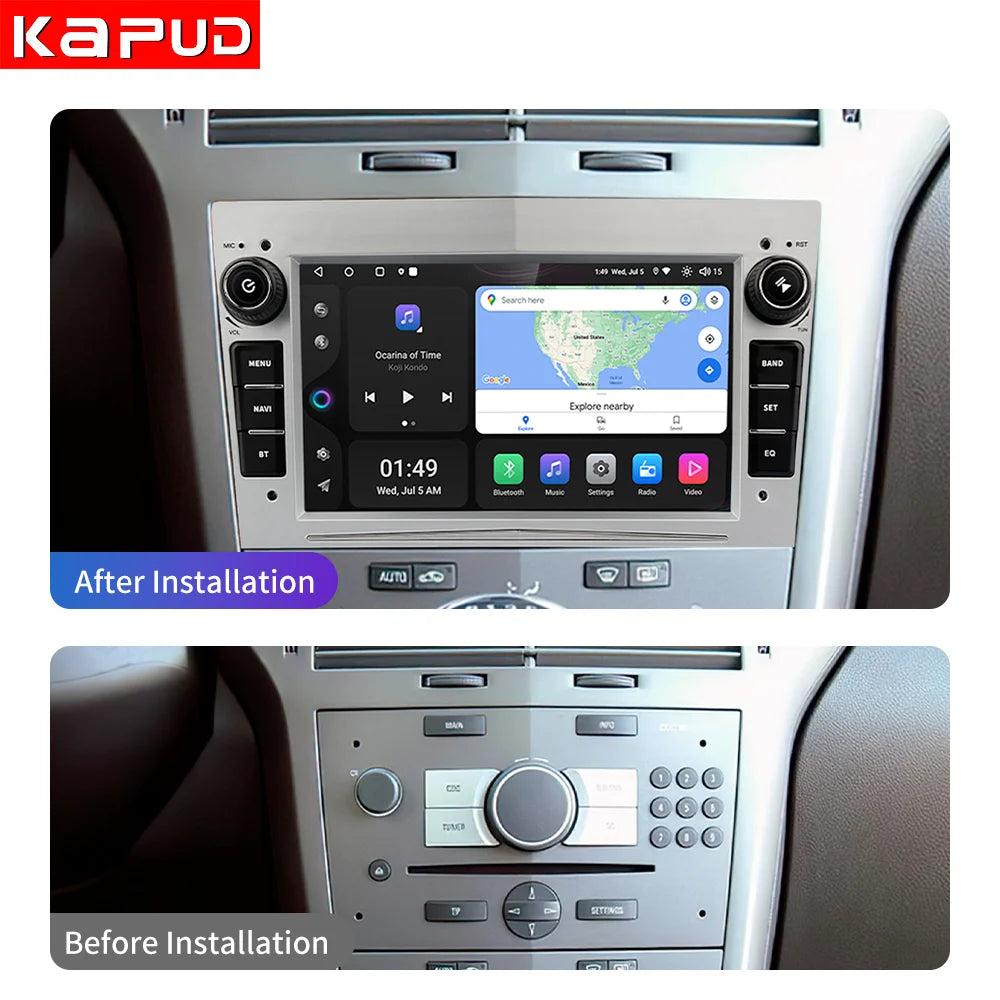 Kapud 7'' Android 12 Carplay AUTO For Opel Astra Stereo Antara Zafira Corsa Combo Vectra Car Radio Multimedia Video Player GPS