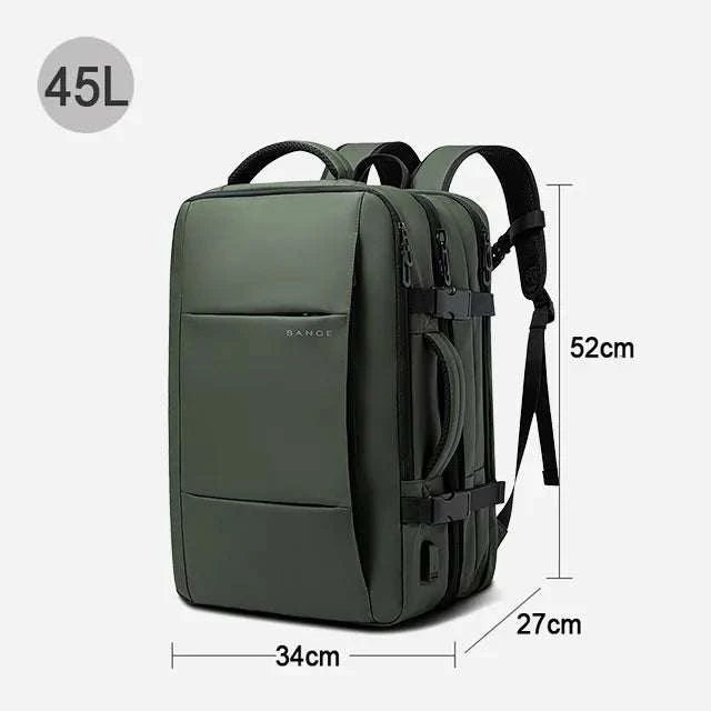 Bange Travel Backpack Waterproof Laptop Business School Men Expandable