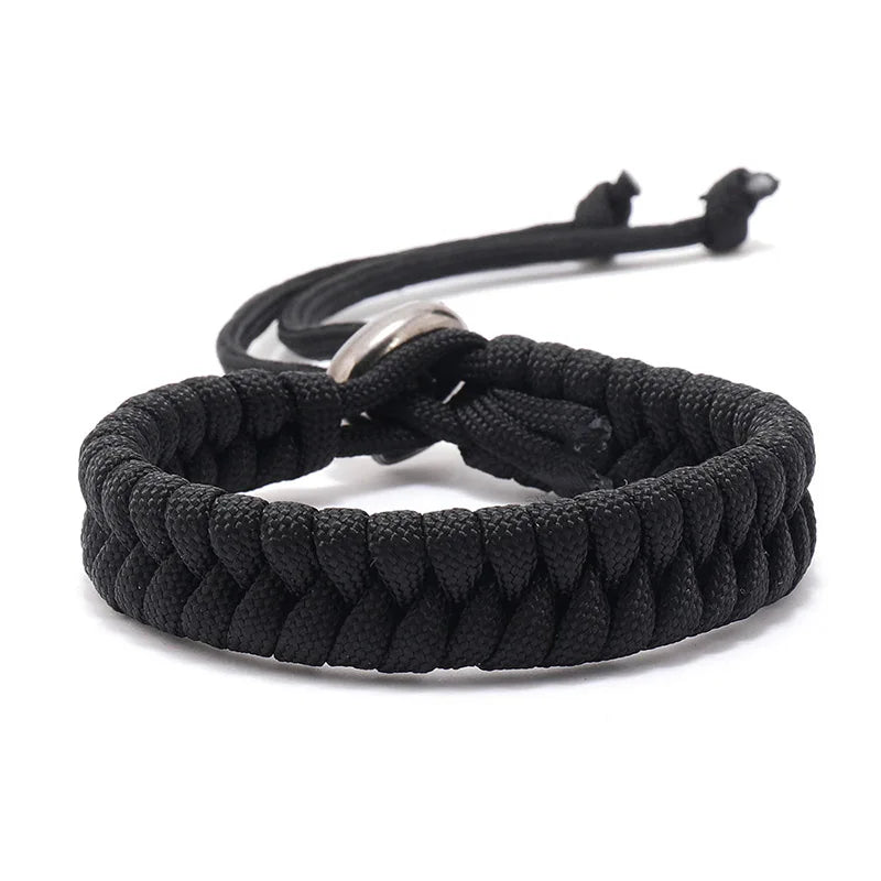 Noter Handwoven Paracord Survival Bracelet Homme Adjustable Punk Jewelry For Men Father's Day Moda Masculina Pulseras Hombre