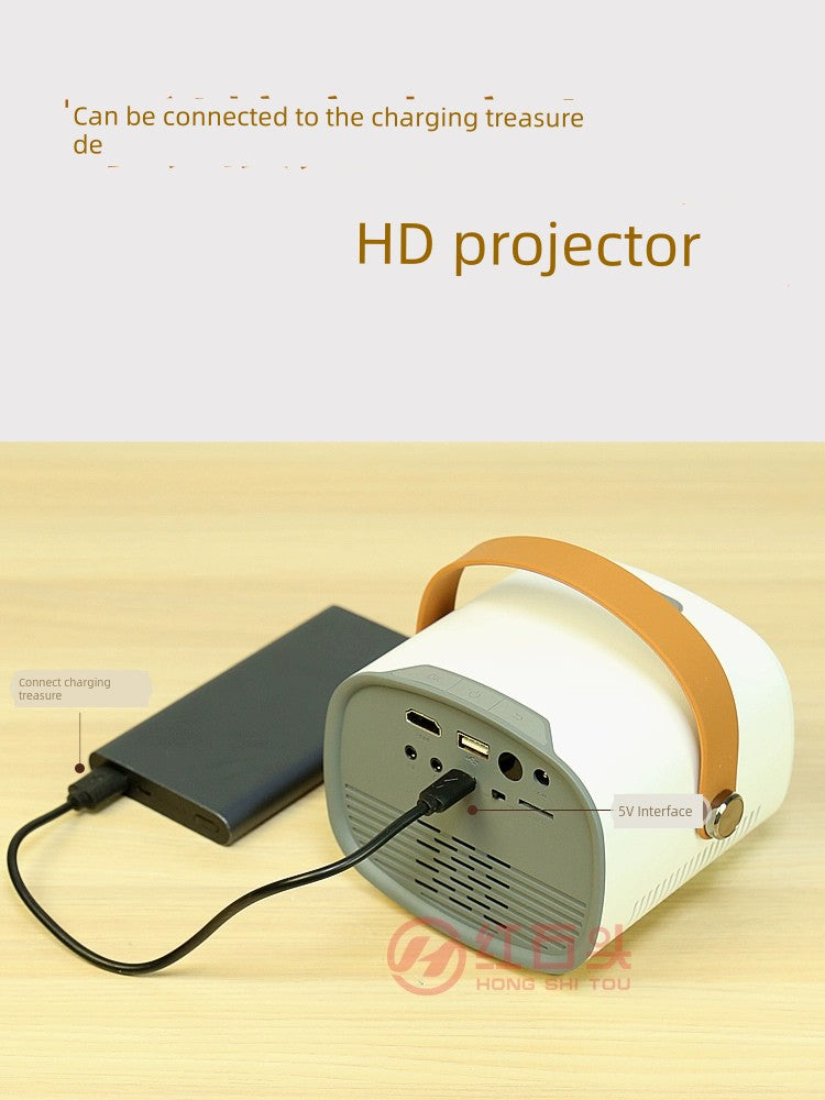 Projector Home Bedroom Mobile Phone Wireless Projection Wall HD Small Rechargeable Projector Movable TV Outdoor Portable