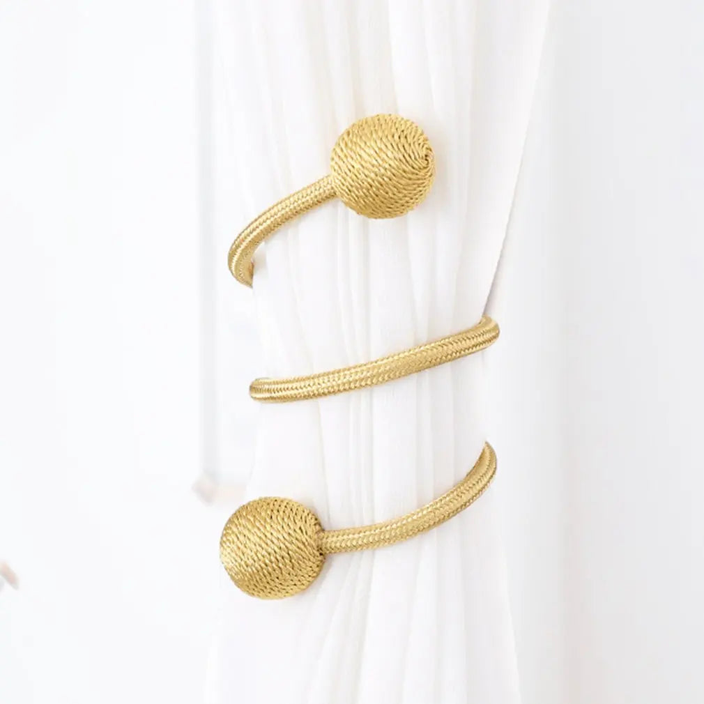 Pearl Magnetic Ball Curtain Holder Hook Buckle Clip Free Punching Free Installation Curtain Tieback Decorative Home Accessorie