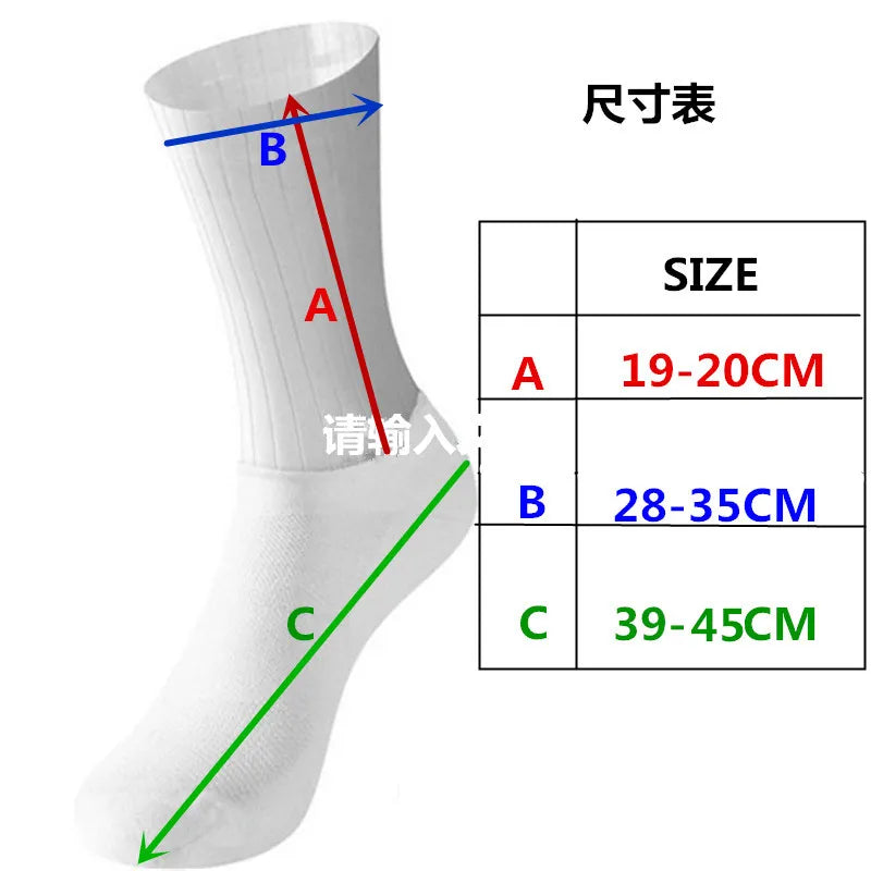 Anti Slip Silicone Summer Aero Socks Whiteline Cycling Socks Men Bicycle Sport Running Bike Socks Calcetines