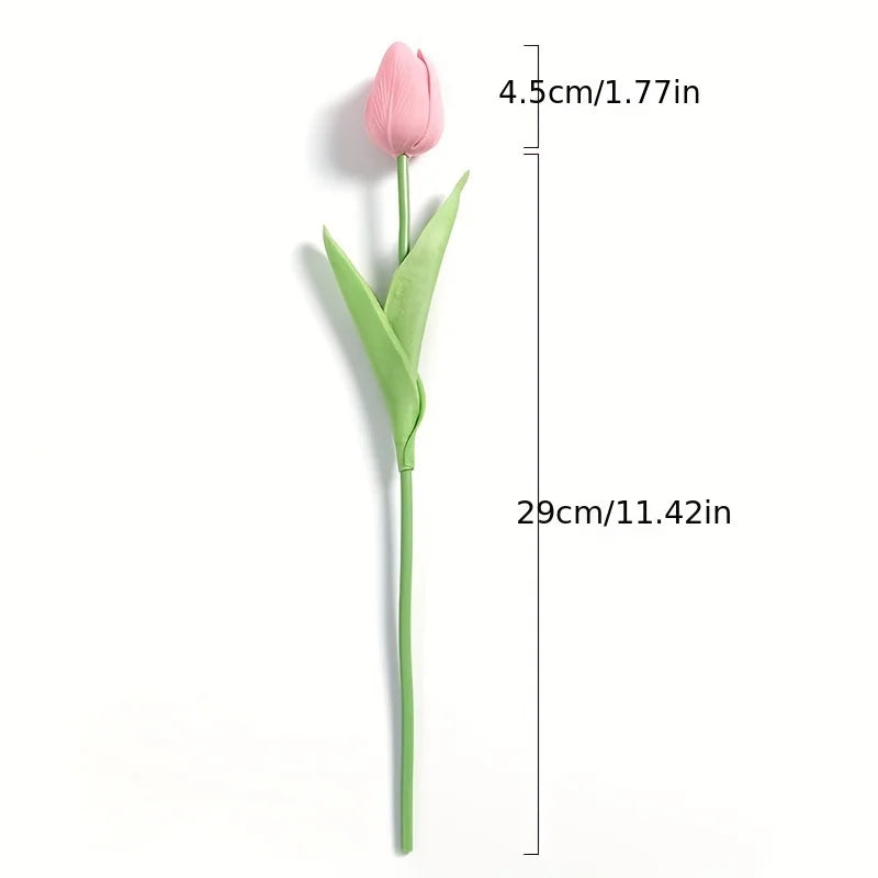 10PCS Tulips Flowers Artificial Tulip Bouquet PE Foam Fake Flower for Wedding Decoration Mother Day Gifts Home Garden Decor