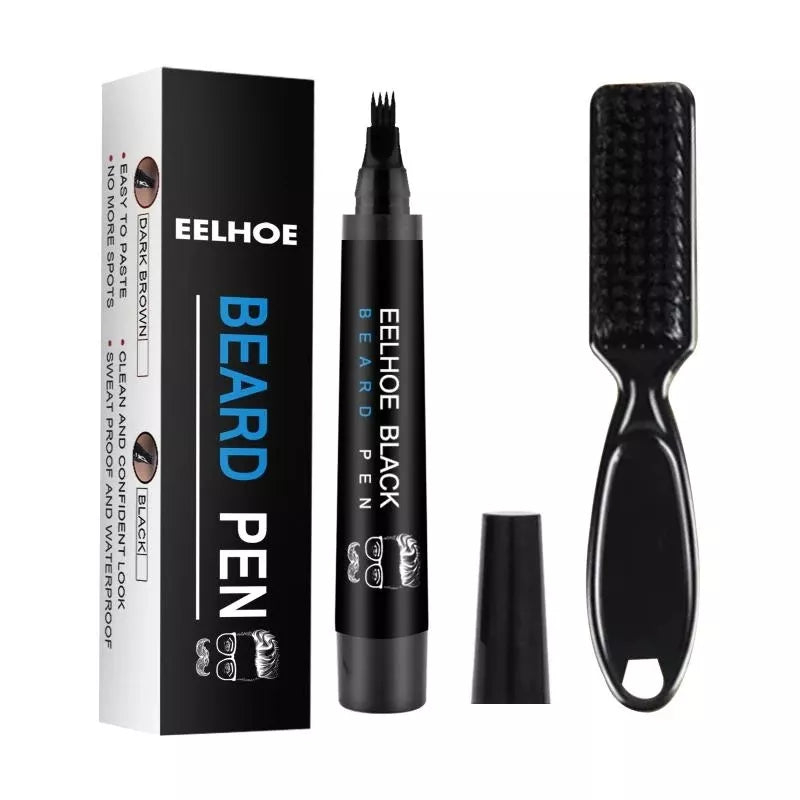 Hot Sale Beard Filling Pen Kit Beard Enhancer Brush Beard Coloring Shaping Tools Waterproof Black Brown Hair Pencil Man Cosmetic