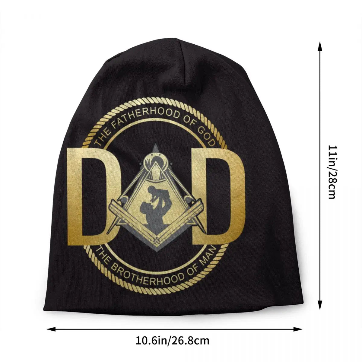 Masonic Dad Freemasonry Skullies Beanies Caps Unisex Winter  Knit Hat Fashion Father's Day Freemason Bonnet Hats Outdoor Ski Cap