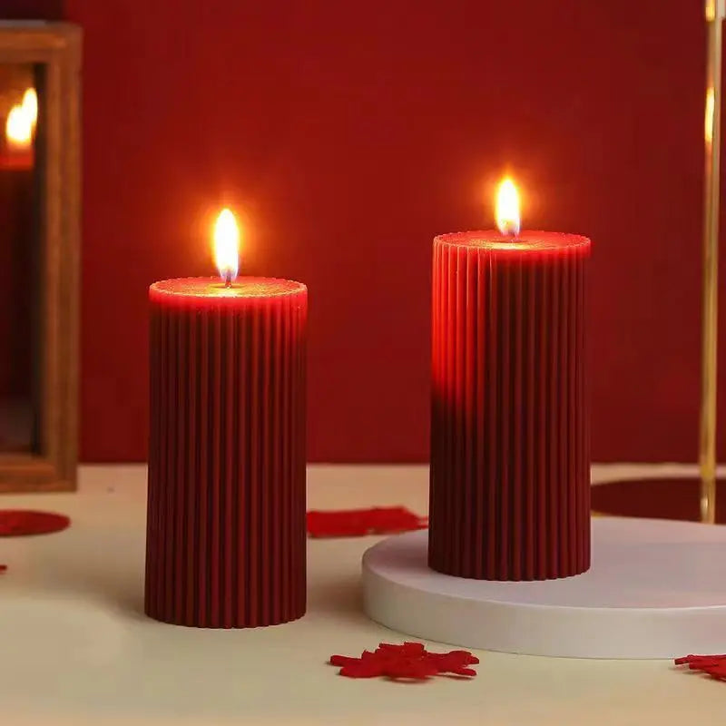 Creative wedding scented candles home decorative centerpiece long red candles new year home decor candle shooting props