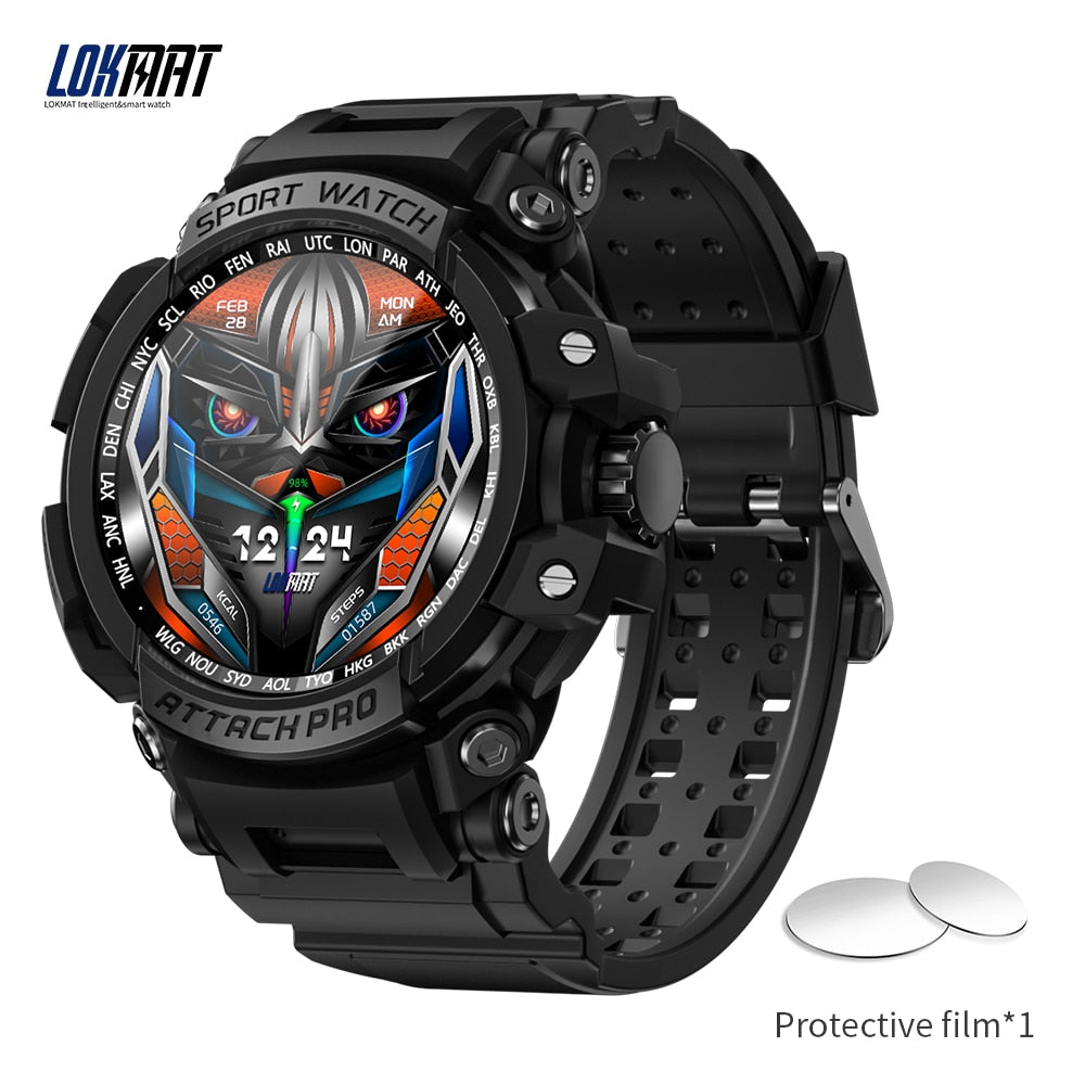 LOKMAT ATTACK Pro Sport Smart Watch Fitness Tracker Waterproof Smartwatches Touch Screen Heart Rate Monitor for Android Phone - RY MARKET PLACE