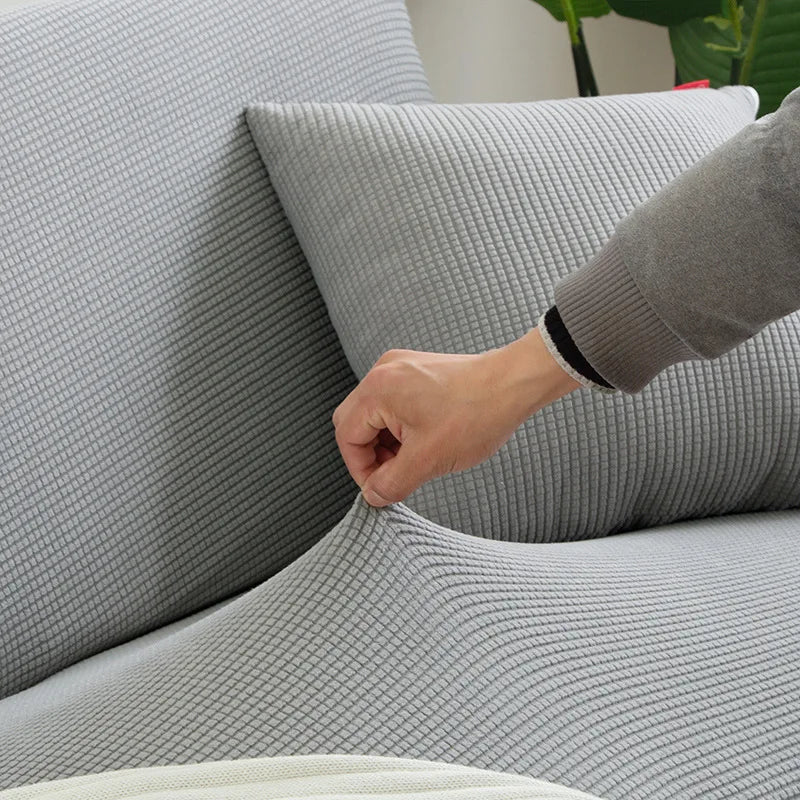 Elastic Jacquard Fabric Sofa Cover Stretch Couch Cover Sectional L Shape Sofa Slipcover Corner Case for Living Room 1/2/3/4 Seat