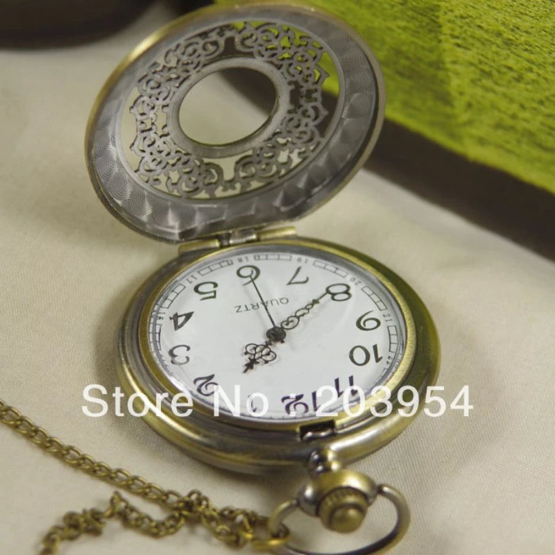 Drop Ship Mens Dad Word Mens Pocket Watch Chain Roman Steampunk Antique for Father's Day Gift Quartz 1pcs/lot Necklace Pendant