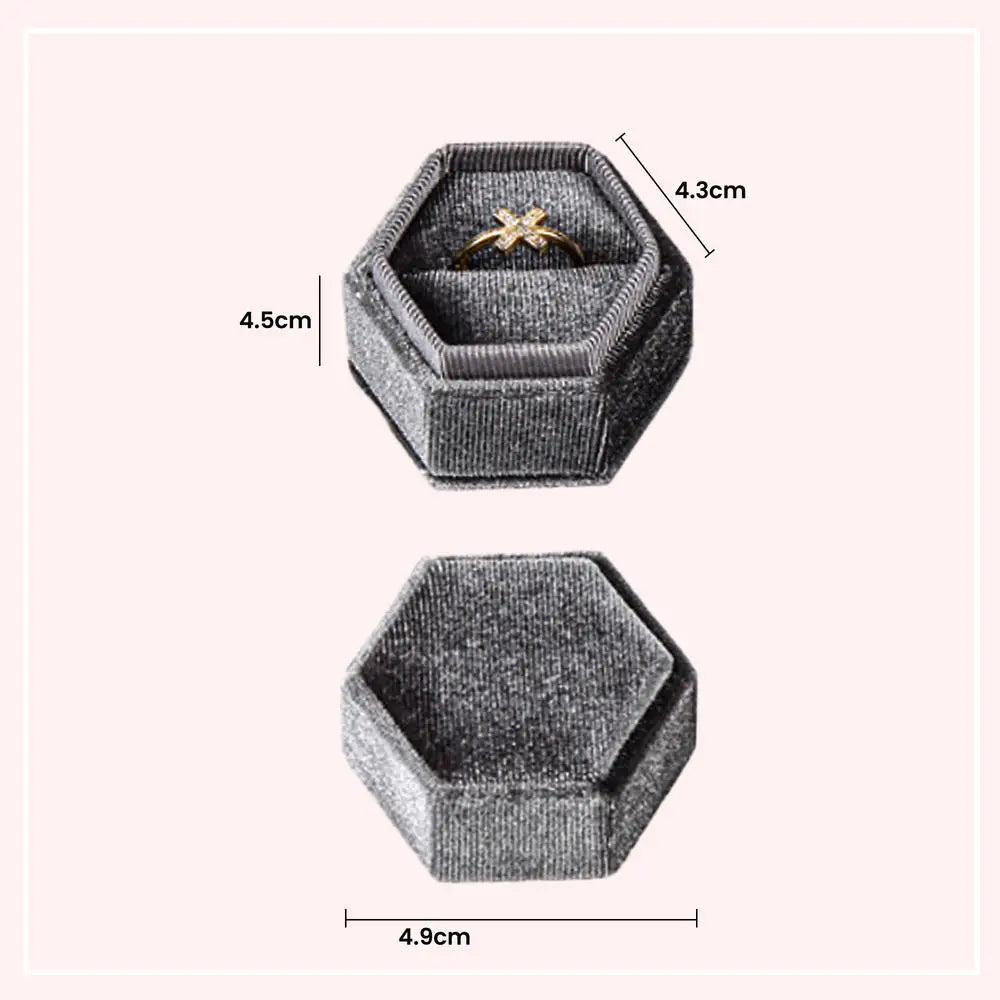 Octagon Square Wedding Velvet Earrings Ring Box Amazing Engagement Party Earring Jewelry Display Gift Case