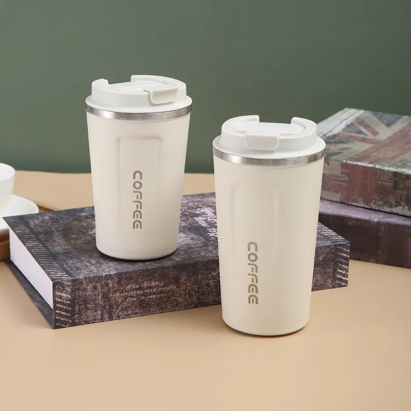 350ml/500ml Stainless Steel Coffee Cup Travel Thermal Mug Leak-Proof Thermos Bottle Tea Coffee Mug Vacuum Flask Insulated Cups