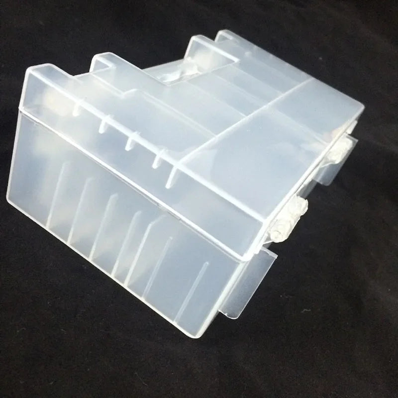 Hard Plastic Anti Impact Wear Resistant Battery Storage Box Case Practical Organizer Clear Inner Compartment Holder AA AAA