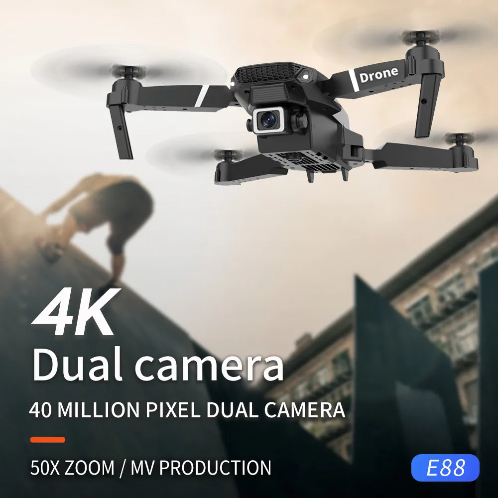 Professional Drone E88 4k wide-angle HD camera 